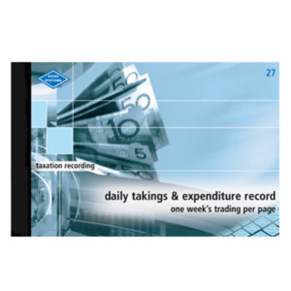 Picture of ZIONS 27 DAILY TAKINGS & EXPEND RECORD