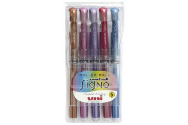 Picture of UNIBALL SIGNO ROLLERBALL UM153 BROAD METALL PACK 5