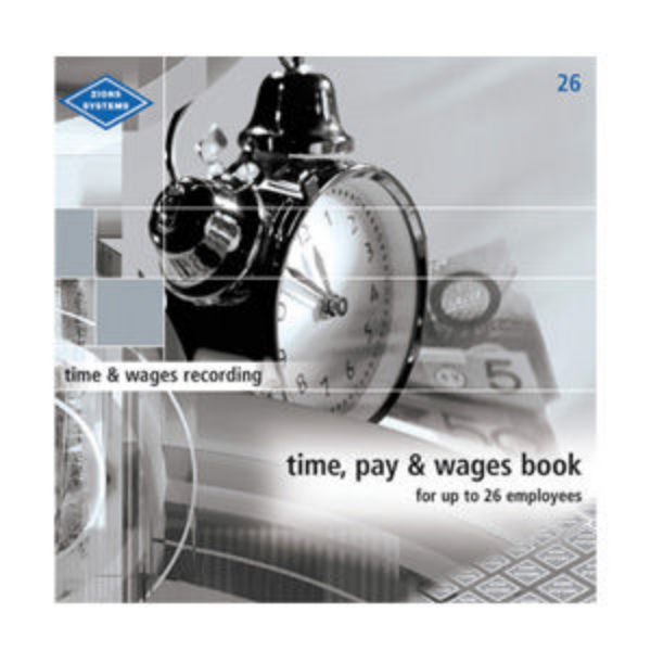 Picture of ZIONS 26 TIME, PAY AND WAGES BOOK - MEDIUM