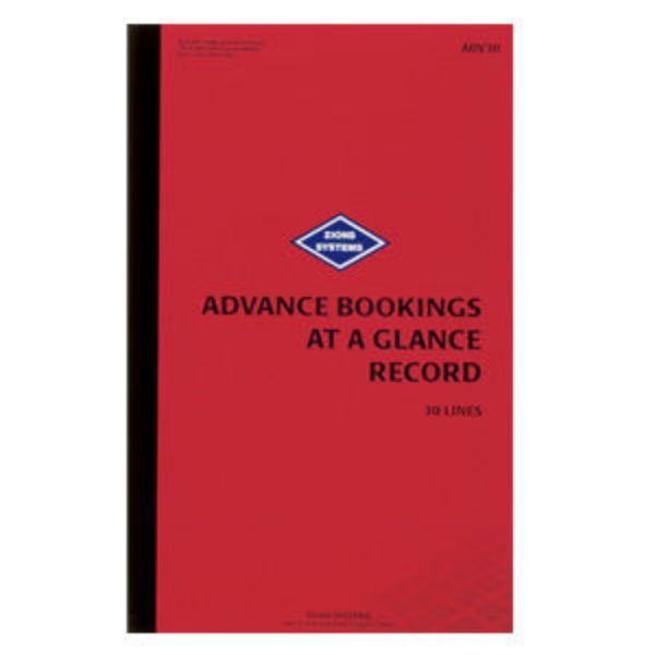 Picture of ZIONS ADV30 BOOKINGS AT A GLANCE 30 LINES