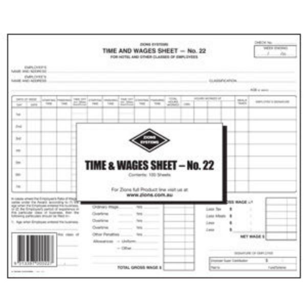 Picture of ZIONS 22 - HOTEL & OTHER CLASSES OF EMPLOYEES