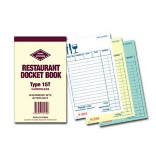 Picture of ZIONS 15T TRIPLICATE DOCKET BOOK - 50 SETS