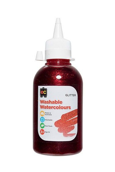Picture of PAINT GLITTER EC 250ML WATERCOLOUR RED
