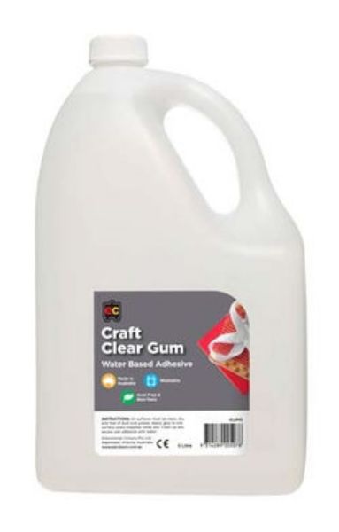 Picture of GLUE CRAFT EC CLEAR GUM WATER BASED 5L