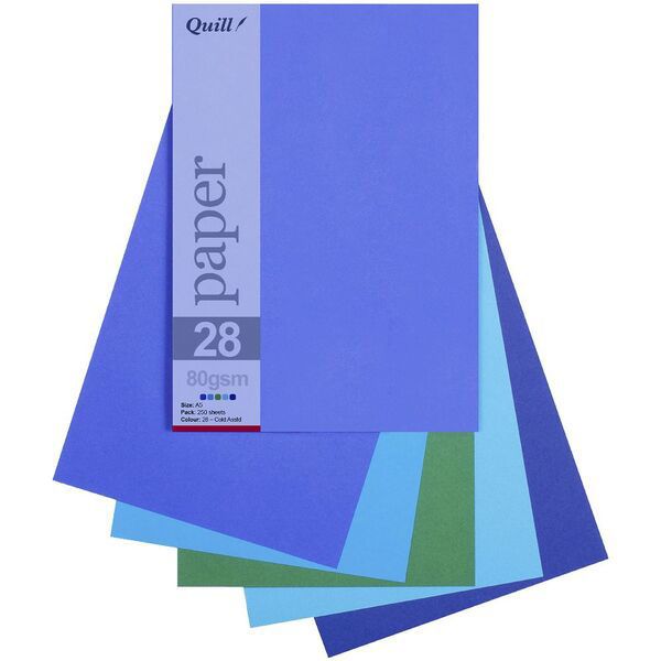 Picture of QUILL PAPER A5 80GSM COLD ASSORTED PACK 250