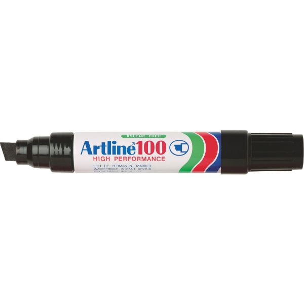 Picture of ARTLINE 100 PERMANENT MARKER 12MM CHISEL BLACK