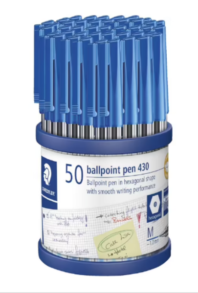 Picture of STAEDTLER STICK 430 MEDIUM BLUE CUP50