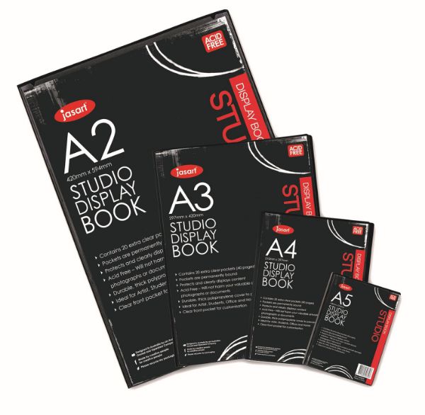 Picture of DISPLAY BOOK JASART A5 BLACK 20 POCKET