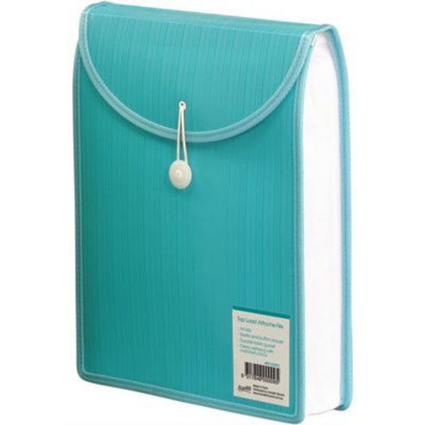 Picture of BANTEX TOP LOAD ATTACHE FILE  A4 - BLUE