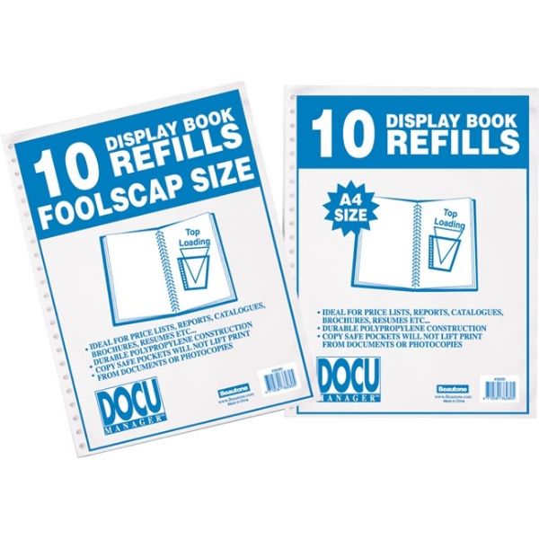 Picture of BANTEX DISPLAY BOOK REFILLS A4 PACK 100