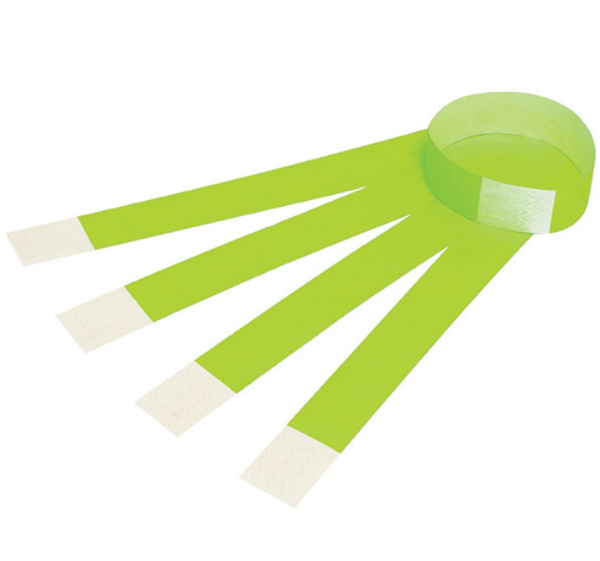 Picture of REXEL ID SERIAL NUMBER WRIST BANDS - GREEN