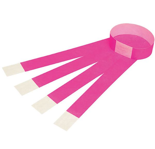 Picture of REXEL ID SERIAL NUMBER WRIST BANDS - PINK