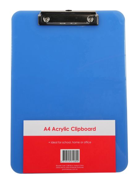 Picture of CLIPBOARD STAT A4 ACRYLIC BLU
