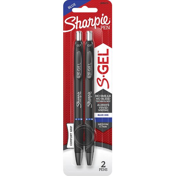 Picture of SHARPIE GEL PEN RETRACTABLE 0.7MM 2PK BLUE