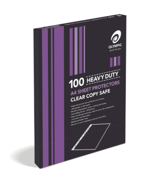 Picture of OLYMPIC A4 HEAVY DUTY SHEET PROTECTORS PACK 10