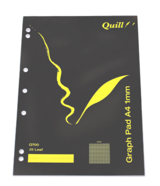 Picture of QUILL GRAPH PAD A4 2MM 25 LEAF