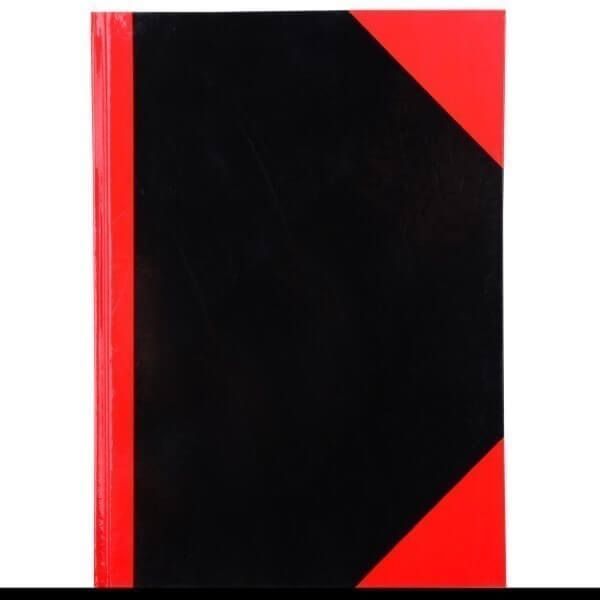 Picture of SPIRAX CASEBOUND NOTEBOOK A7 BLACK AND RED