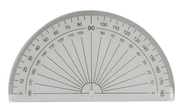 Picture of GNS 10CM 180 DEGREE PROTRACTOR CLEAR