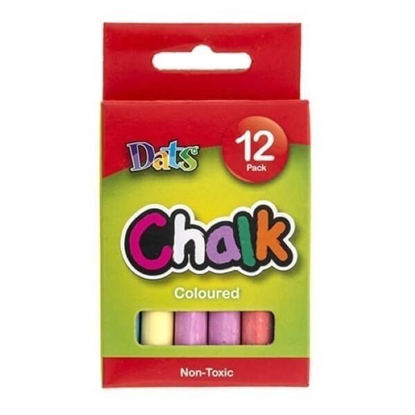 Picture of COLOURED CHALK ASSORTED PK 12
