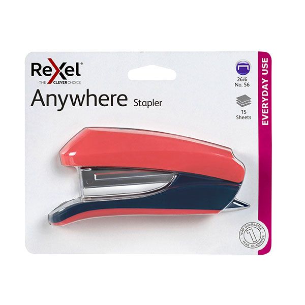 Picture of REXEL HALF STRIP ANYWHERE STAPLER CORAL