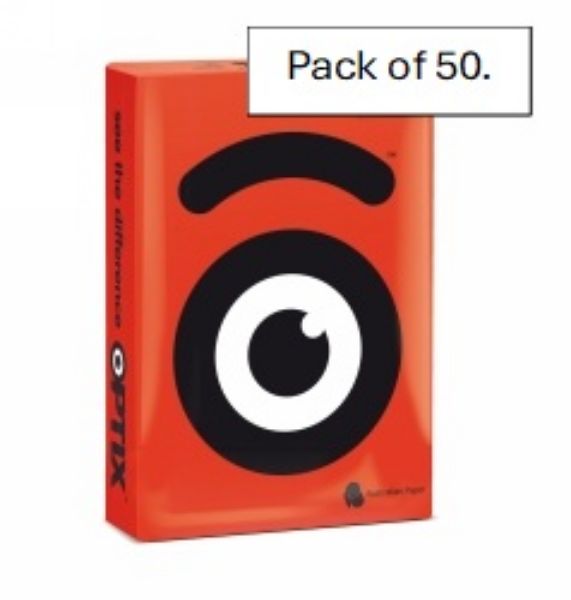 Picture of OPTIX COPY PAPER A4 80GSM RAZA RED PK 50