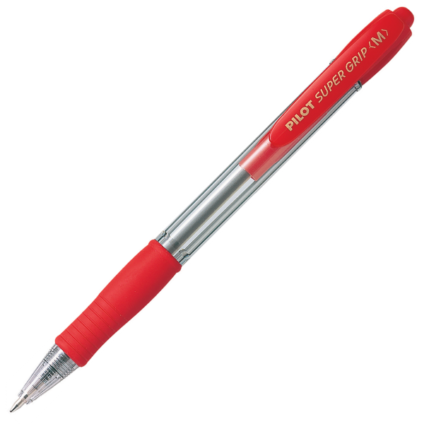 Picture of PILOT MEDIUM RED SUPER GRIP RETRACTABLE