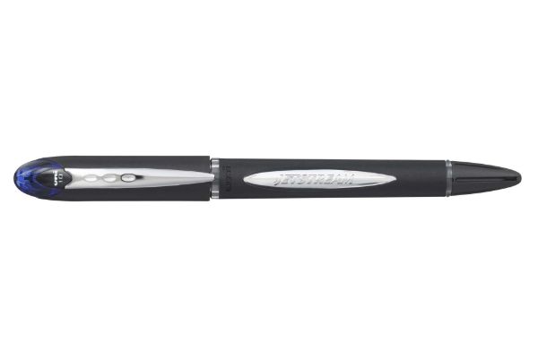 Picture of UNI JETSTREAM BLUE MEDIUM ROLLERBALL PEN CAPPED