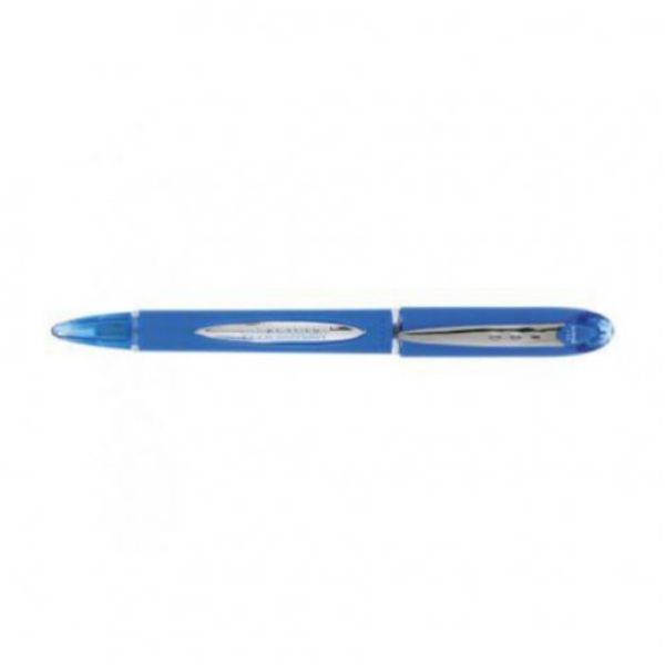 Picture of UNI JETSTREAM LIGHT BLUE MEDIUM ROLLERBALL PEN CAPPED