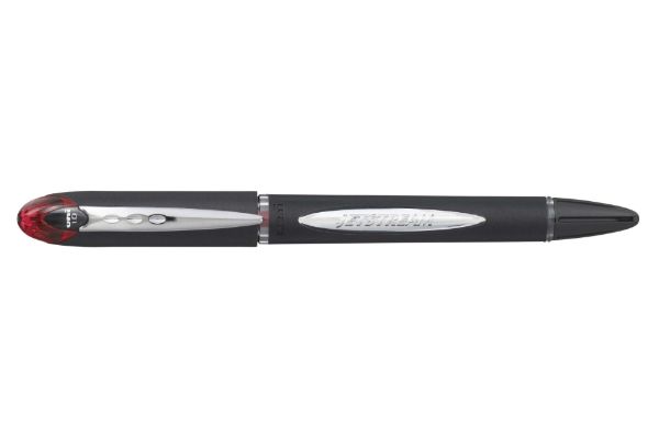 Picture of UNI JETSTREAM RED MEDIUM ROLLERBALL PEN CAPPED