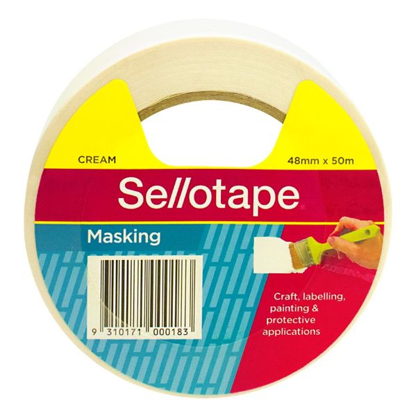 Picture of MASKING TAPE SELLO 48MM X 50M CREAM