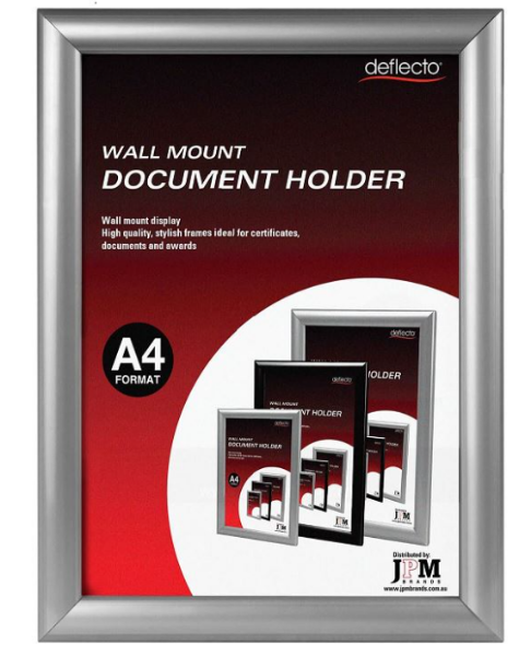 Picture of SNAP DOCUMENT HOLDER A4 SILVER