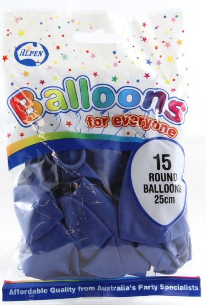 Picture of BALLOONS 25CM BLUE PK 15