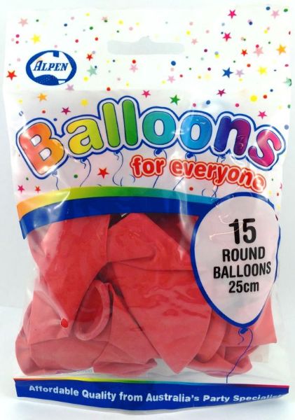Picture of BALLOONS 25CM RED PK 15