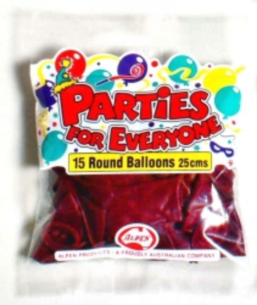 Picture of BALLOONS 25CM MAROON PK 15