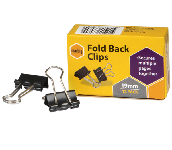 Picture of FOLDBACK CLIPS 19MM BOX OF 12 BOXES