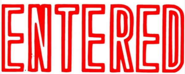 Picture of DESKMATE OFFICE STAMP ENTERED RED